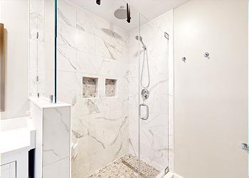 Primary Bathroom with Tiled Walk-in Shower