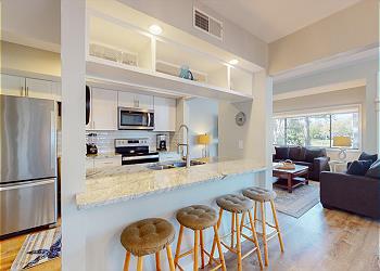 Fully Equipped Kitchen with Stone Countertops