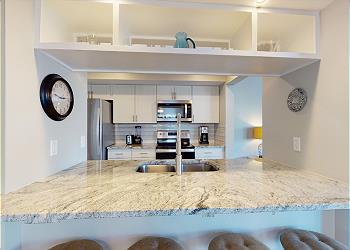 Kitchen with Countertop Seating