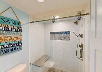 Primary Bathroom with Tiled Walk-in Shower