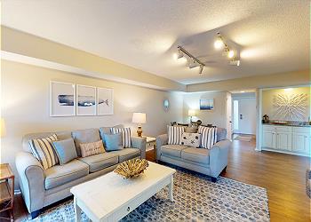 Living Room with Beach Contemporary Furniture