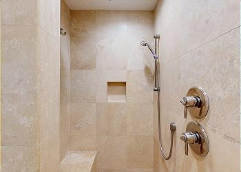 Primary Bathroom with Tiled Walk-in Shower