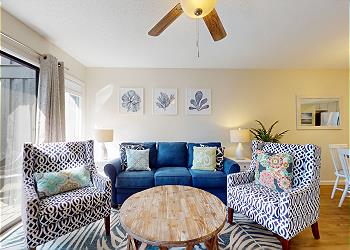Living Room with Coastal Furnishings
