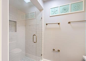 Guest Bathroom with Tiled Walk-in Shower
