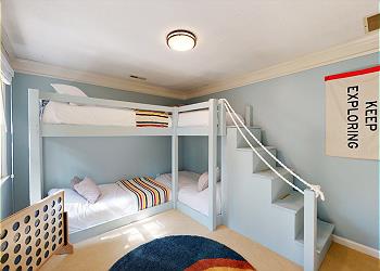 Guest Bedroom with Twin Bunk Beds