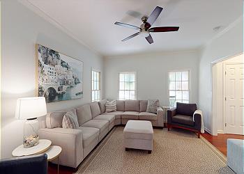 Living Room with Beach Contemporary Seating Options