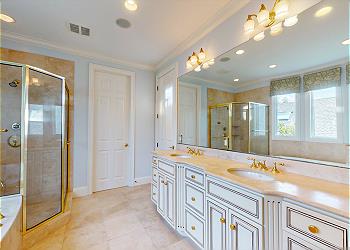 Primary Bathroom with Tiled Walk-in Shower