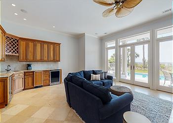 First Floor Family Room with Access to Private Patio