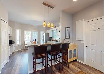 Kitchen with Bar Seating for Three