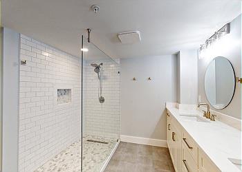 Primary Bathroom with Tiled Walk-in Shower