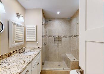 Primary Bathroom with Tiled Walk-in Shower