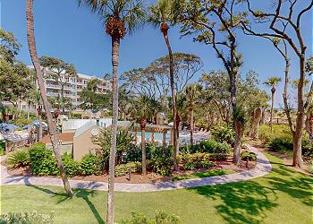 View of the Community Pool from Private Balcony