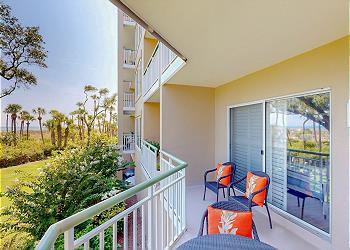 Outdoor Seating with View of the Atlantic Ocean