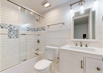 Primary Bathroom with Tub and Shower Combination