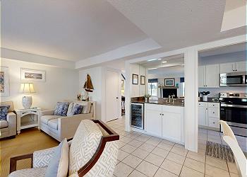 Living Room with Wet Bar
