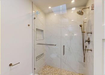 Primary Bathroom with Tiled Walk-in Shower