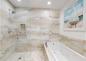 Primary Bathroom with Tiled Walk-in Shower