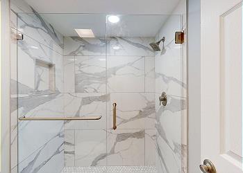 Primary Bathroom with Tiled Walk-in Shower