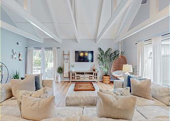 Living Room with HDTV
