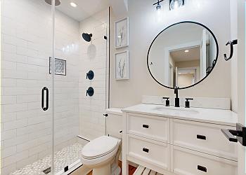 Primary Bathroom with Tiled Walk-in Shower
