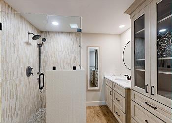 Primary Bedroom with Tiled Walk-in Shower