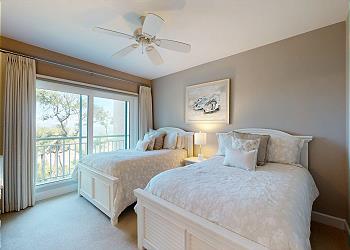 Guest Bedroom with Slider to Private Balcony