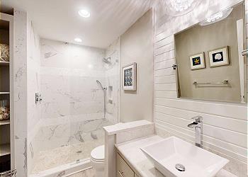 Primary Bathroom with Tiled Walk-in Shower