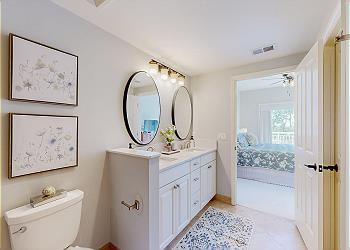 Primary Bathroom with Double Sink Vanity