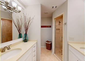 Primary Bathroom with His and Hers Vanity