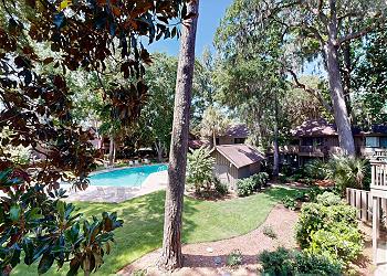 View of the Community Pool from Private Balcony