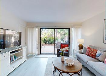 Living Room with Access to Private Patio