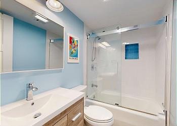 First Floor Guest Bedroom with Tub and Shower Combination