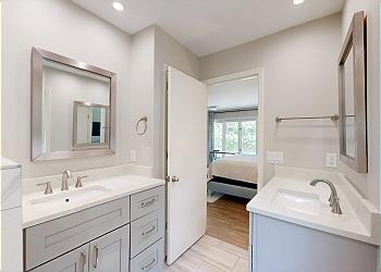 Primary Bathroom with His and Hers Vanity