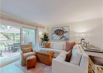 Living Room with Access to Private Patio