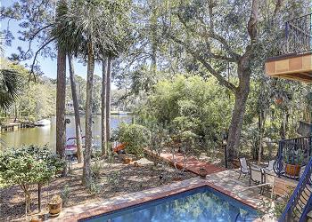 Private Patio with View of the Lagoon