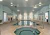 Indoor pool and soaking spa. Great for off season swimming or keeping kids entertained if you need a sun break. 