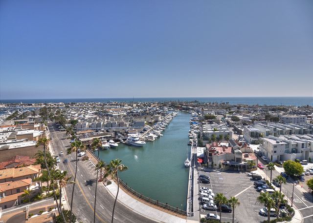 Aerial View of Newport Harbor & Cannery Restaurant