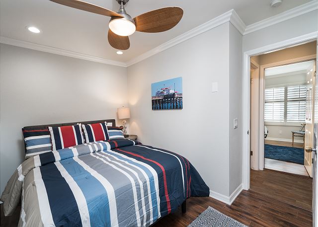 The third bedroom has a queen bed