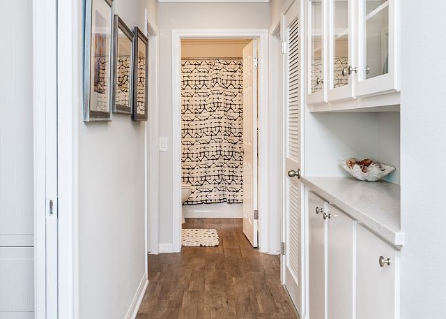 Hallway to bathroom