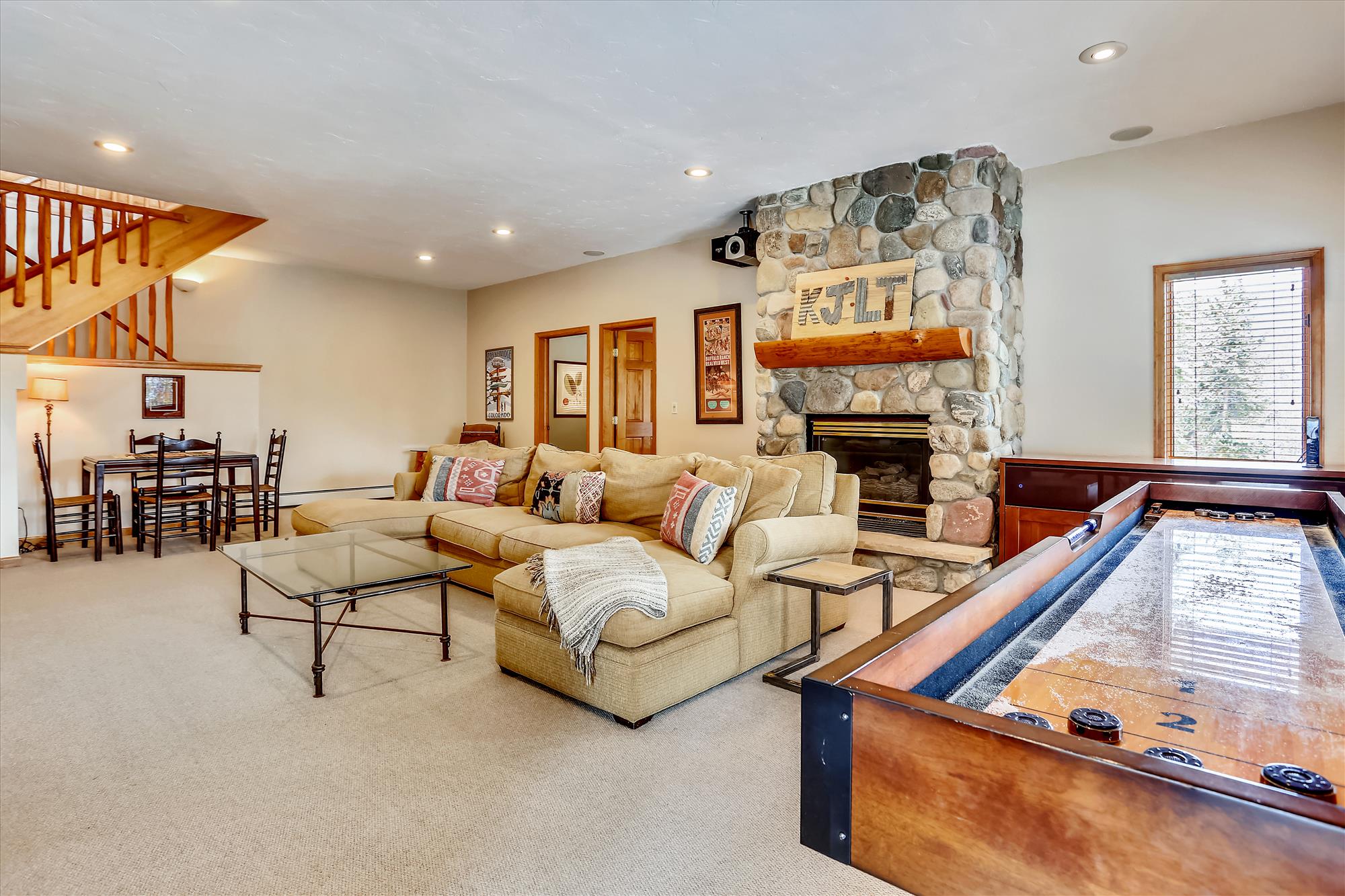 Additional view of lower level family room with game table - 10 Southface Breckenridge Vacation Rental