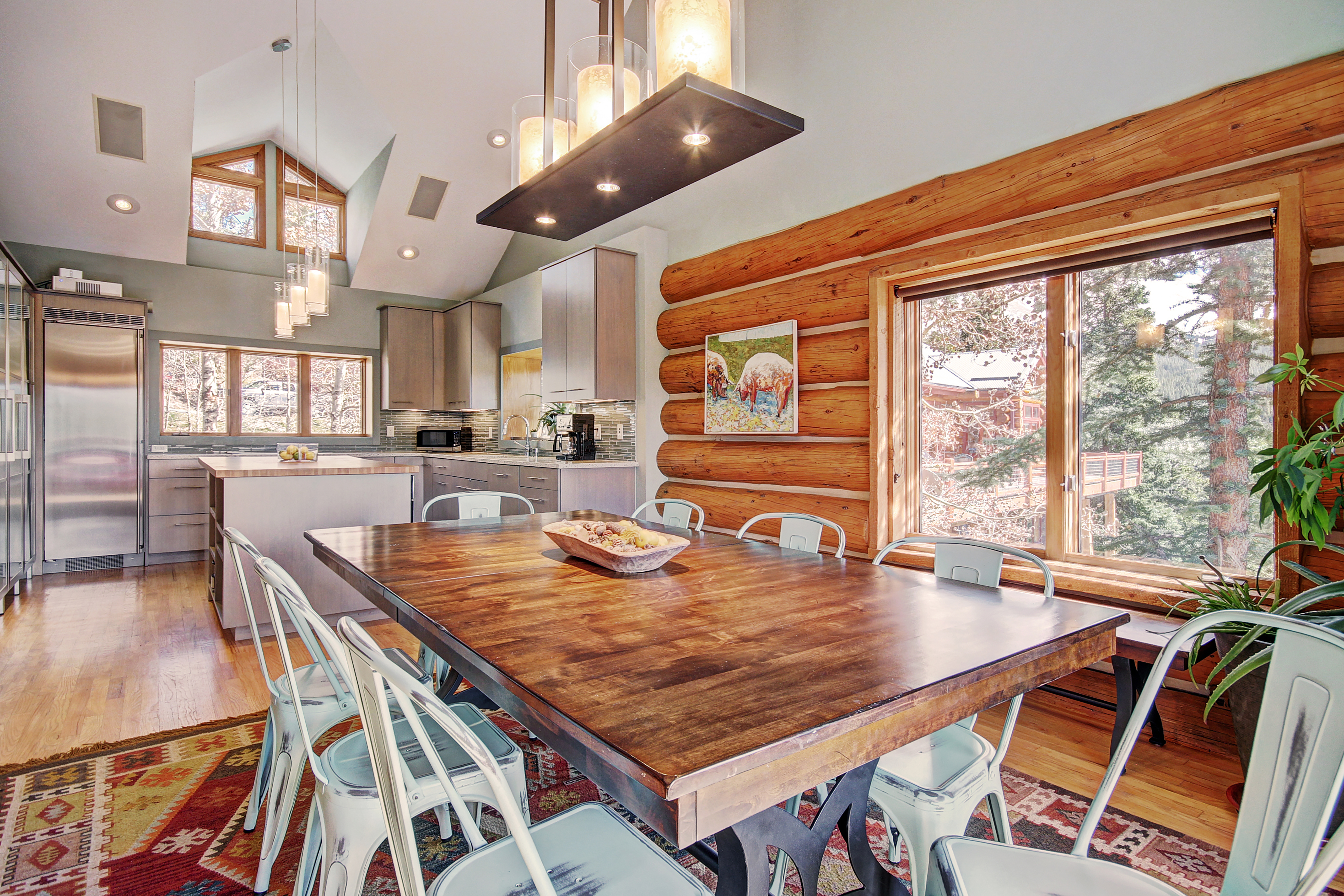 Guests can still take in the views from the outdoors while dining at the table - 10 Southface Breckenridge Vacation Rental