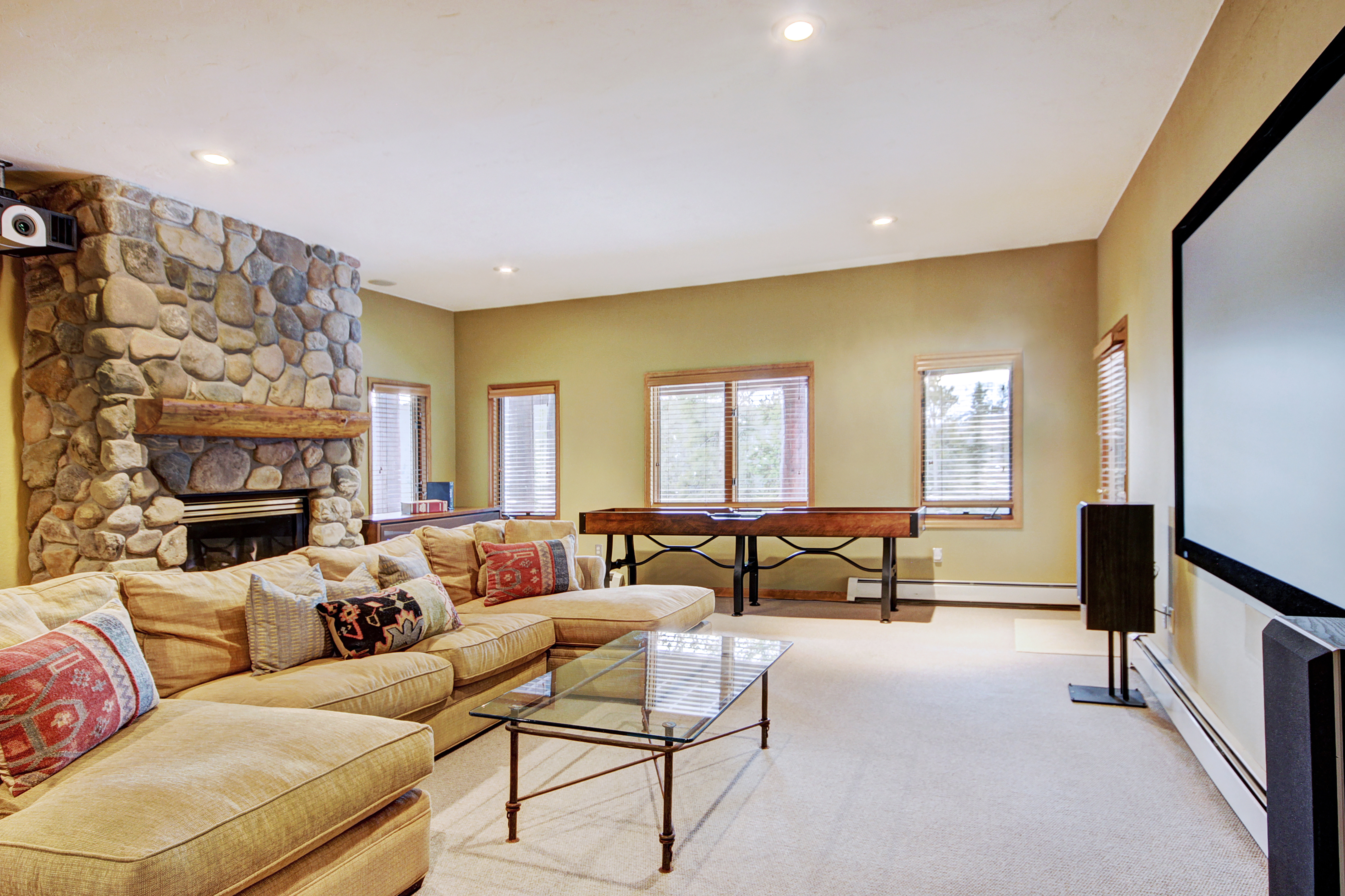 Enjoy the projection TV with Blu-ray DVD, Apple TV, Sonos Audio and game table - 10 Southface Breckenridge Vacation Rental
