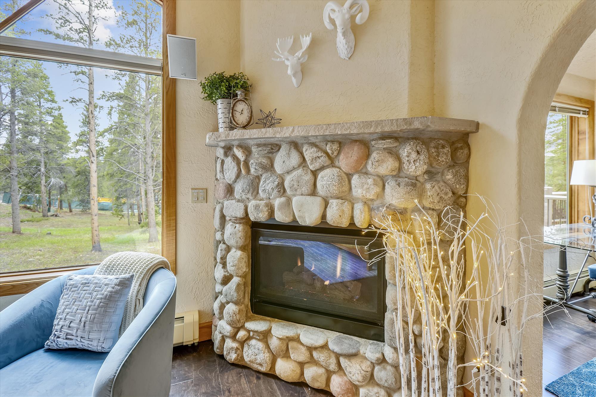 Additional view of the master bedroom gas fireplace - Evergreen Lodge Breckenridge Vacation Rental