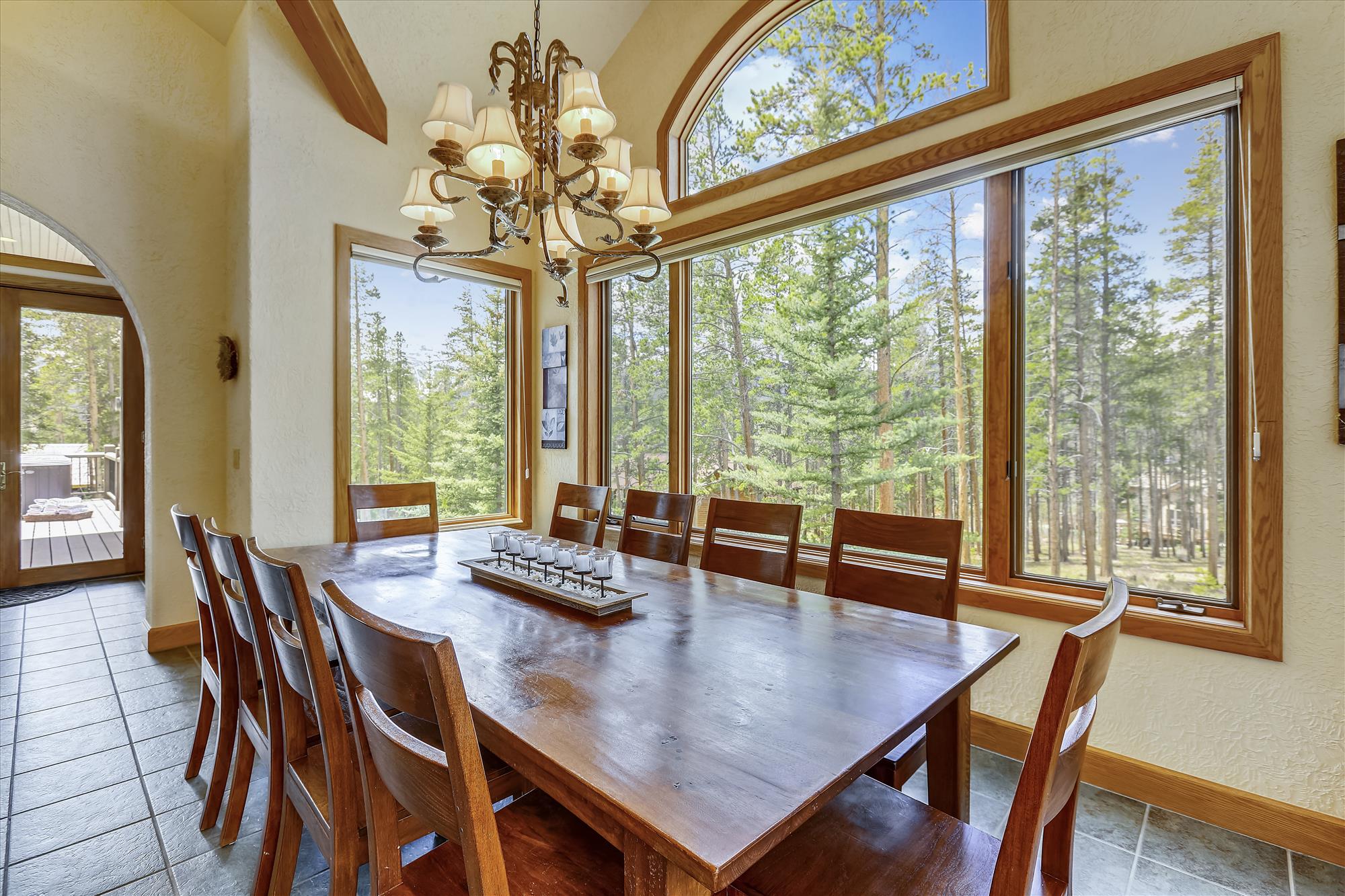 Additional view of the dining room with 10 spaces - Evergreen Lodge Breckenridge Vacation Rental