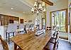 Dining room with 10 seating spaces and 4 additional spaces at the island bar - Evergreen Lodge Breckenridge Vacation Rental 