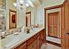 Master bathroom double vanity sinks - Evergreen Lodge Breckenridge Vacation Rental 