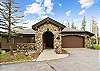 Exterior view with entryway and two car garage - Evergreen Lodge Breckenridge Vacation Rental 