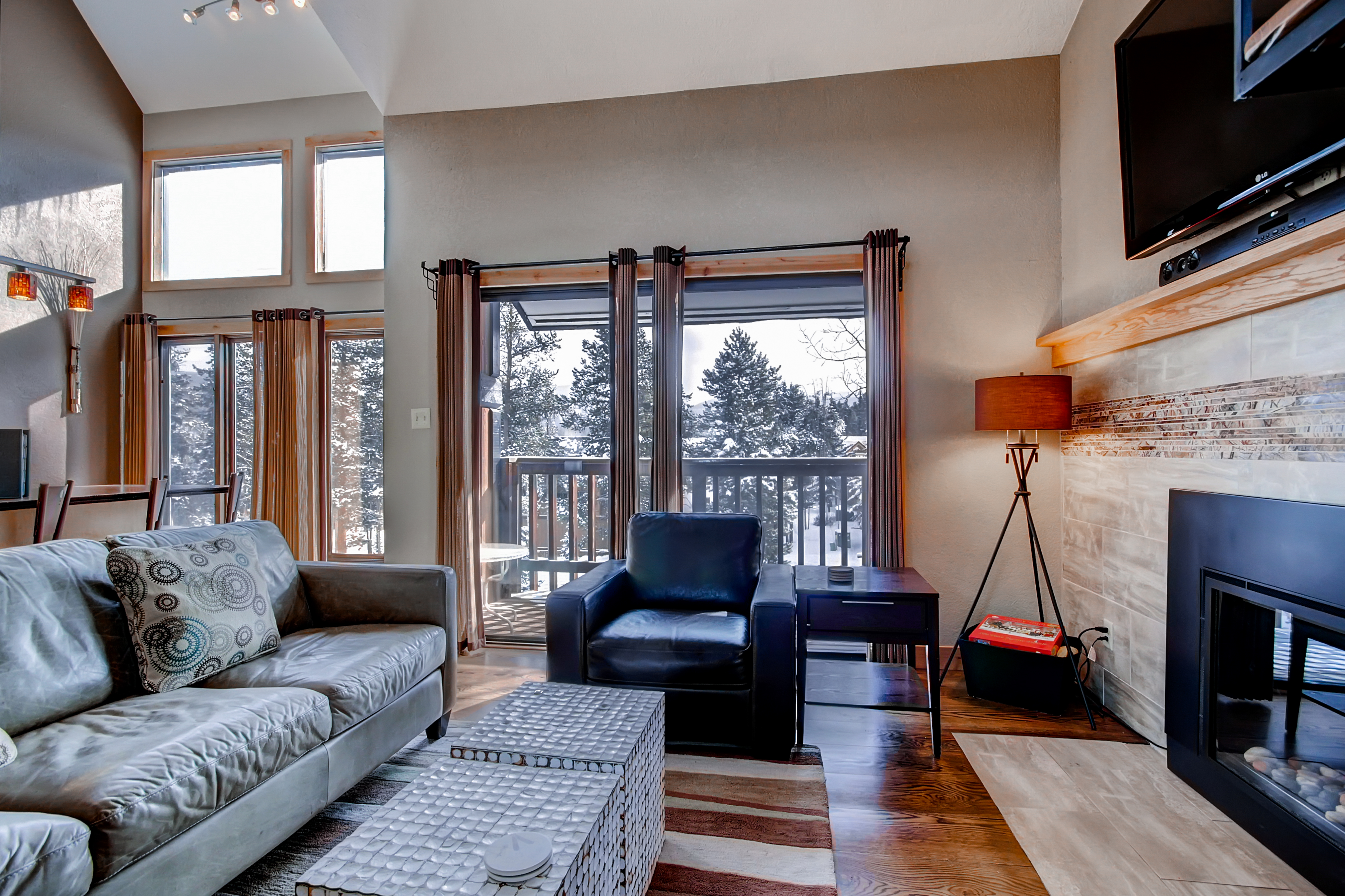 Watch the snow fall from the large windows - 4 O’Clock Lodge A16 Breckenridge Vacation Rental