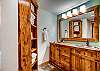 Lower level  shared bathroom - 4 O’Clock Lodge D26 Breckenridge Vacation Rental 