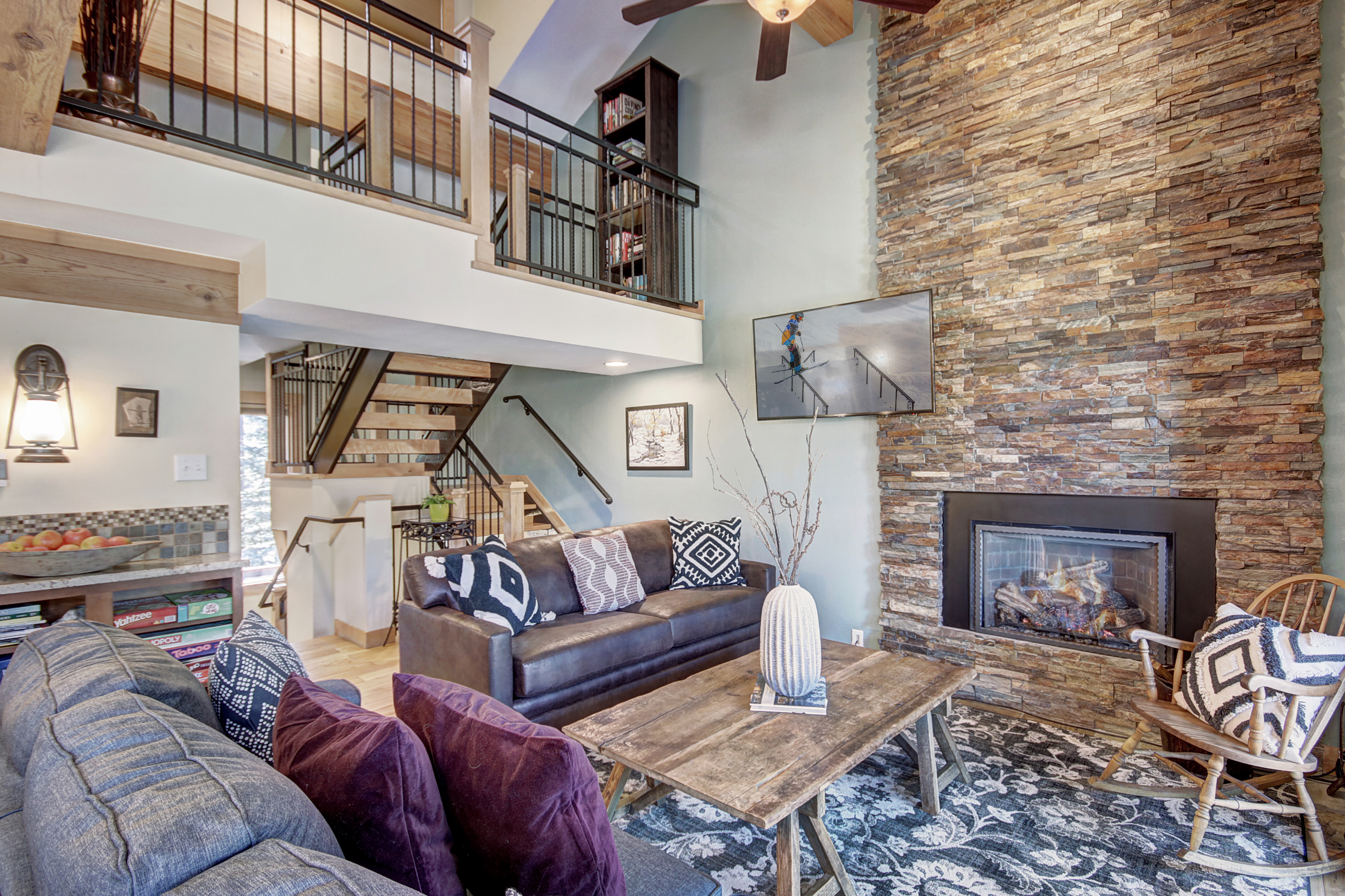 Gather as a group in the spacious great room - 4 O’Clock Lodge D26 Breckenridge Vacation Rental